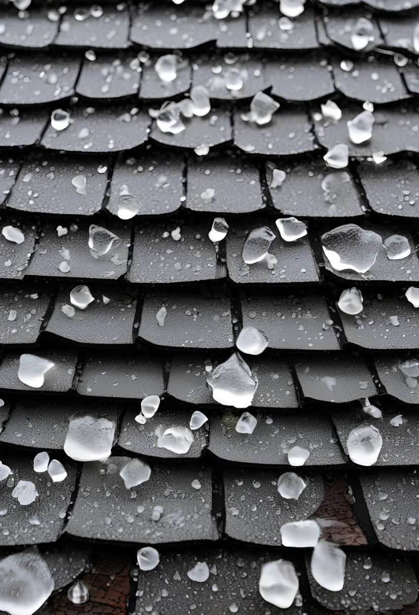 Hail Falling on Roof