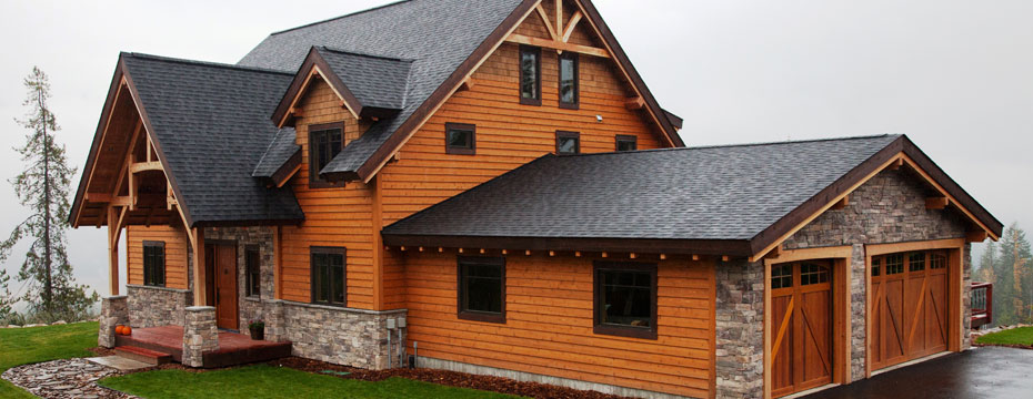 Wood siding on outdoor home