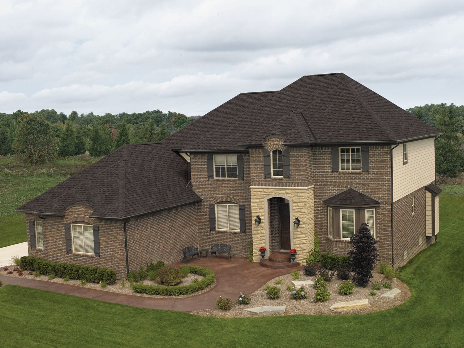 house with gray shingles