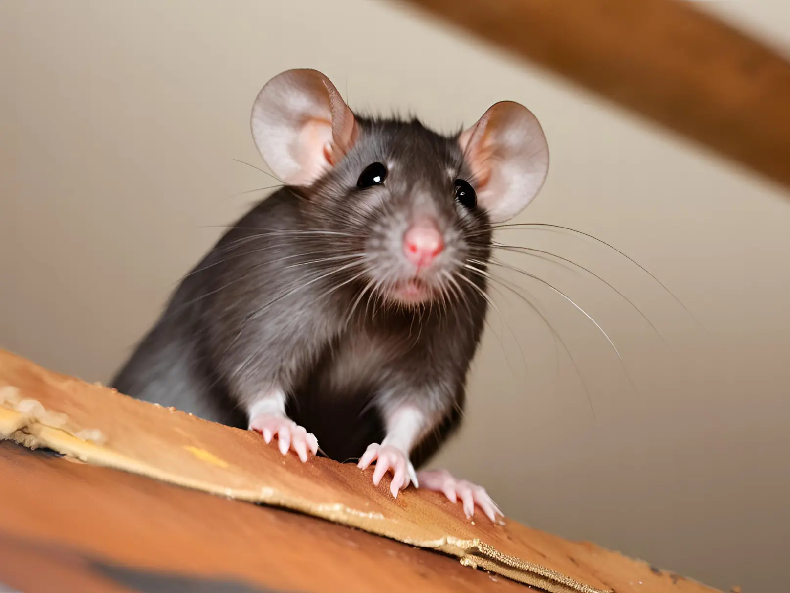 Rat in home on ceiling ledge