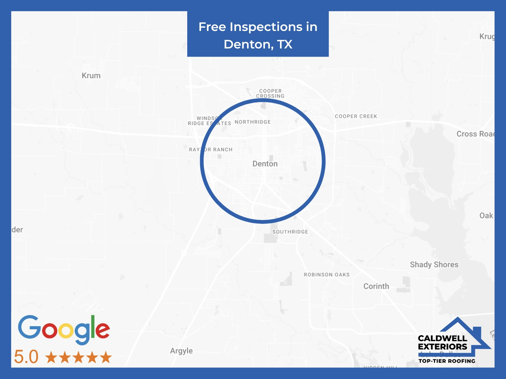 Map of Caldwell Exteriors at Denton, TX