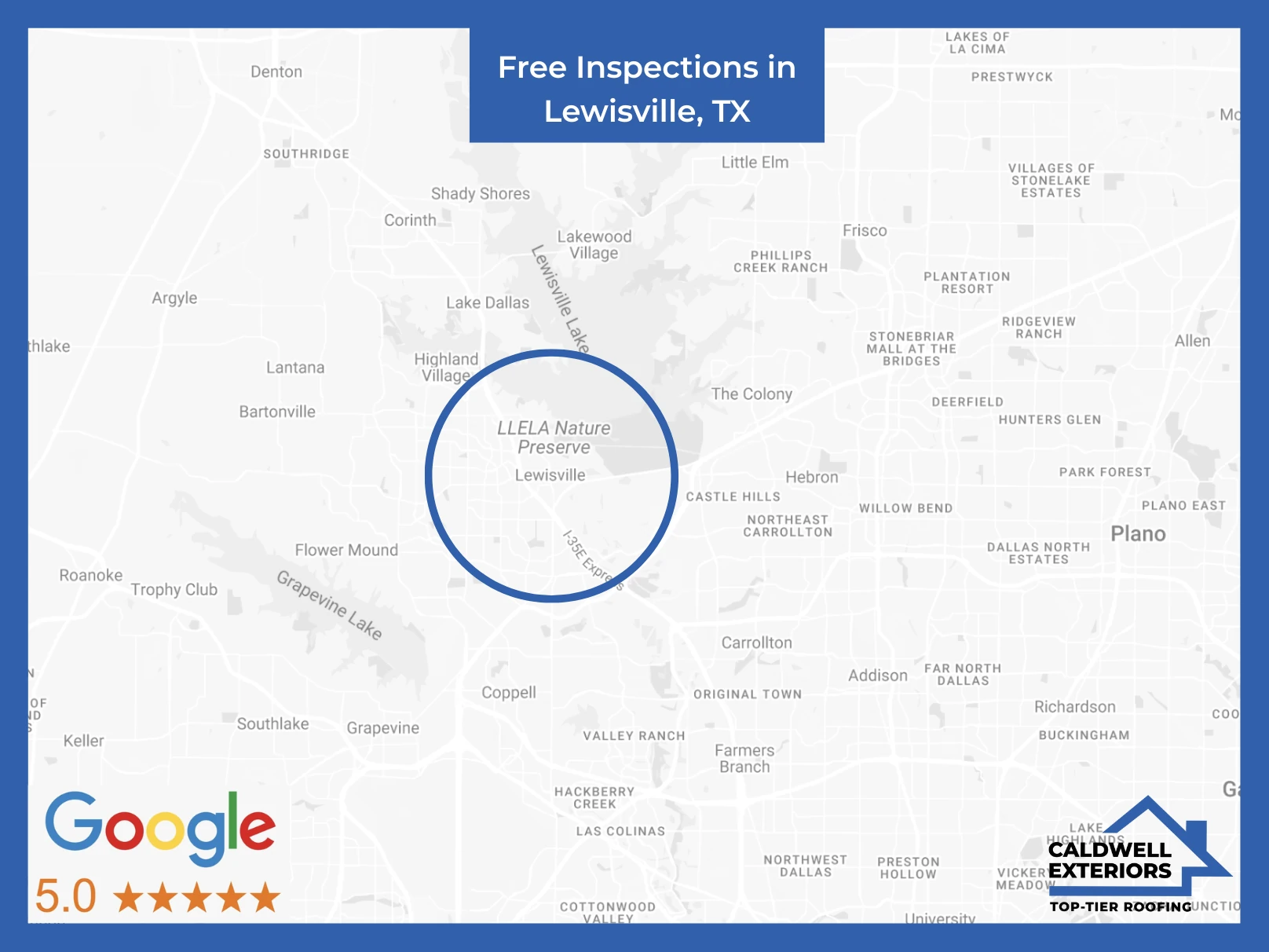 Map of Caldwell Exteriors at Lewisville, TX