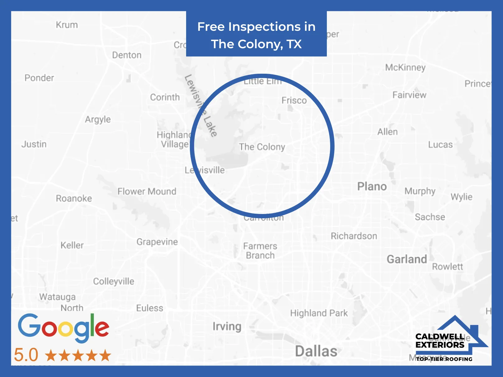 Map of Caldwell Exteriors at The Colony, TX