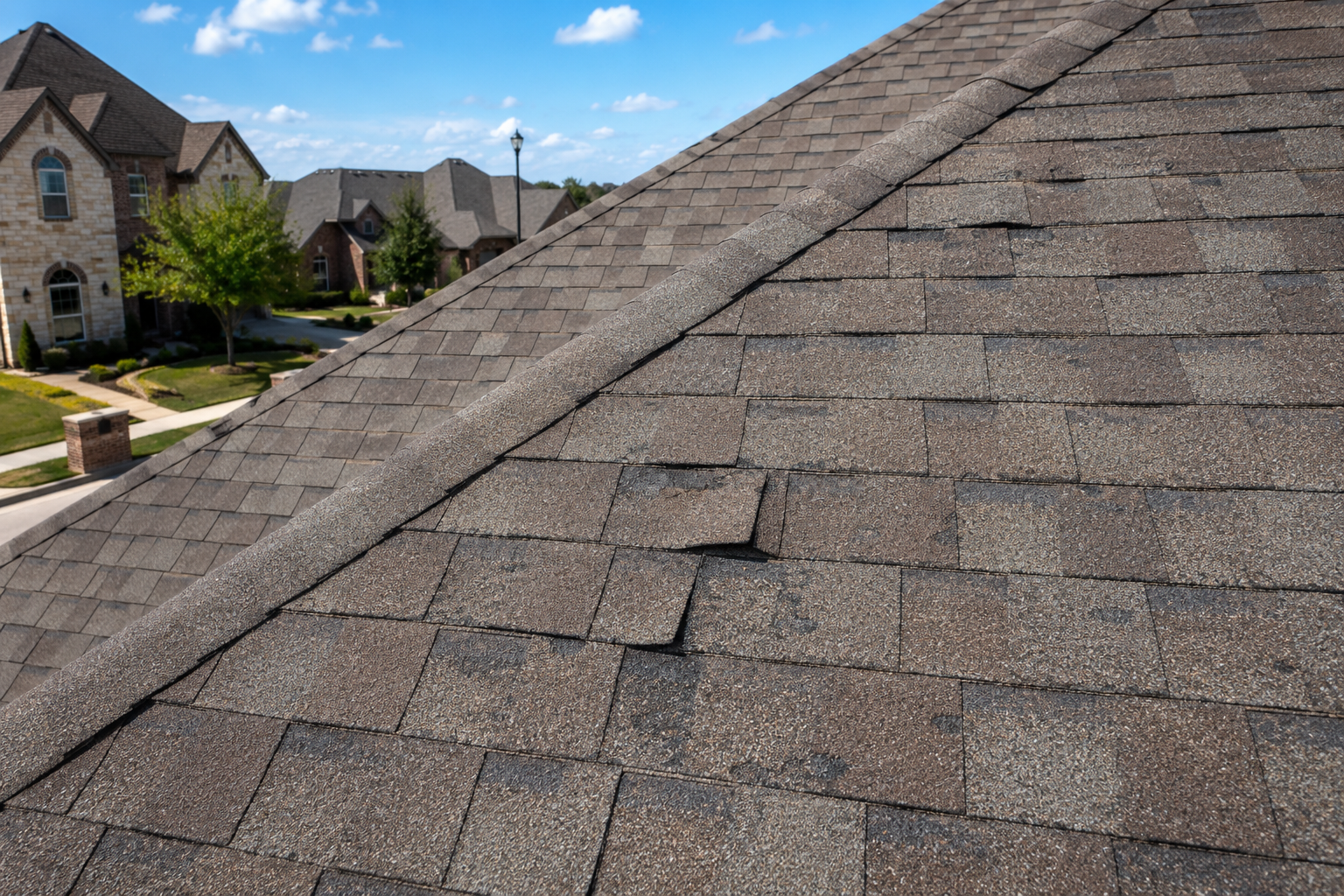 spotting hail bruising damage on frisco homeowner roofs