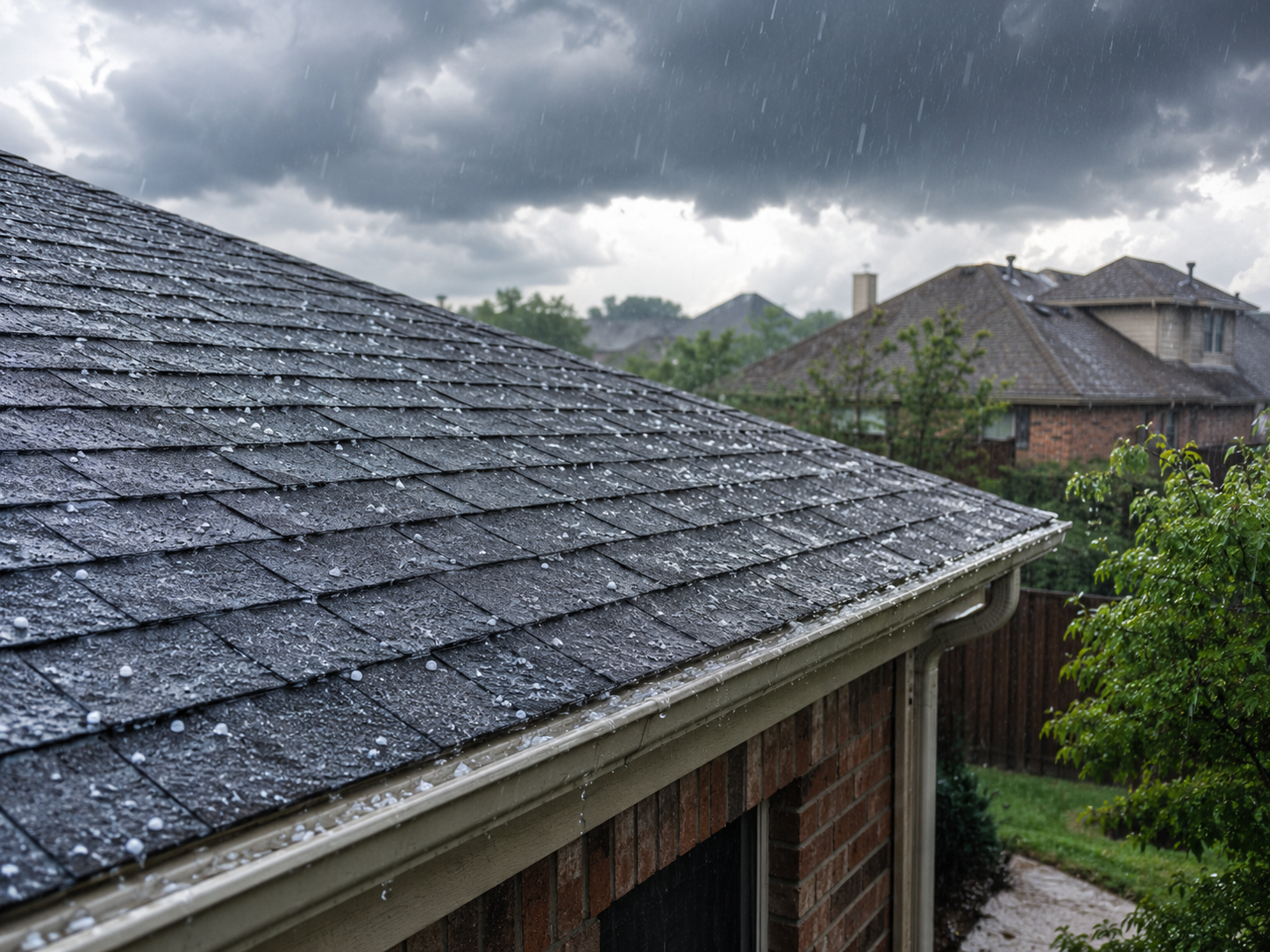hail damage in garland texas homes