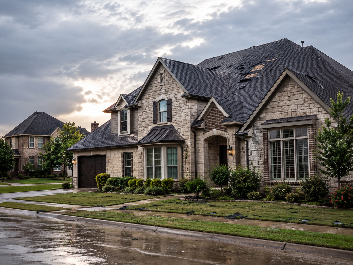 post storm roof damage in frisco texas
